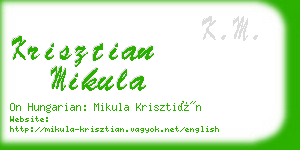 krisztian mikula business card